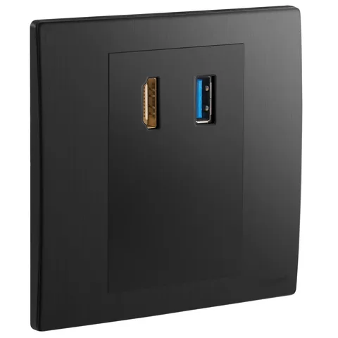 مقبس بيانات HDMI / USB ليجراند ماليا سينسز، أسود مصقول — 2 810 21BB