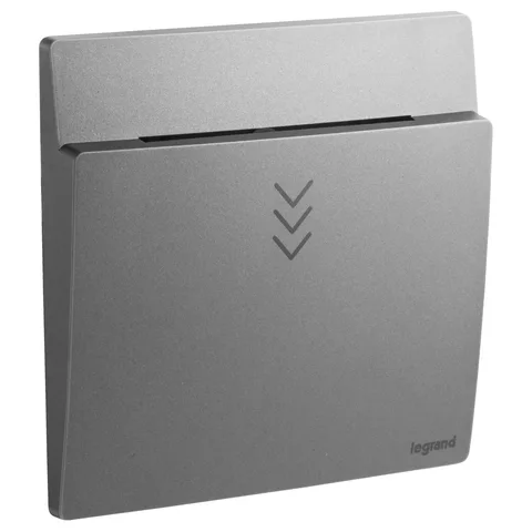 Legrand Mallia Senses — RFID key card switches — 12 V, Dark Silver — 2 810 22DS