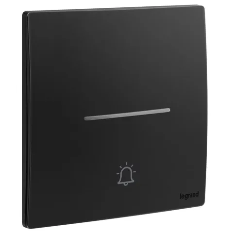 Legrand Mallia Senses — Hotel bedroom control units, Matt Black — 2 810 45MB