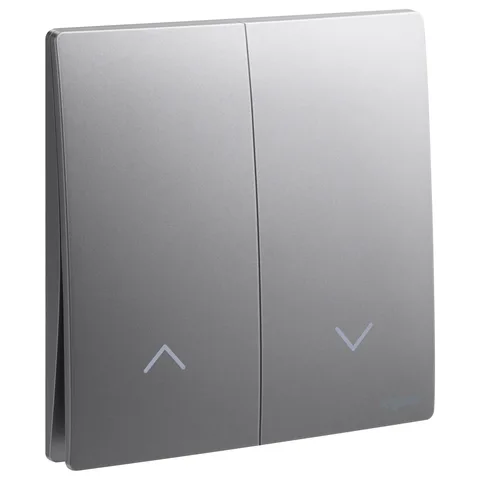 Legrand Mallia Senses — Roller blind controls, Dark Silver — 2 810 47DS