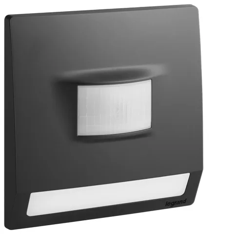 Legrand Mallia Senses — Step lights — With motion detector, Matt Black — 2 810 96MB