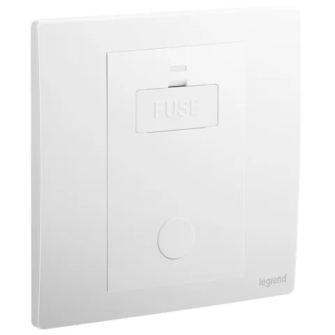 Legrand Mallia Senses — 13 A fused connection units — Unswitched, Matt White — 281140MW