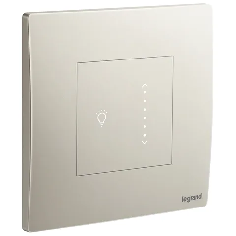 Legrand Mallia Senses — Dimmers — Sliding touch dimmer with neutral, Champagne — 2 812 86CH
