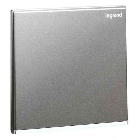Legrand Galion — Single pole switches 16 AX - 250 V~ — 1-gang - 1-way switch, Dark Silver — 2 824 00-C3