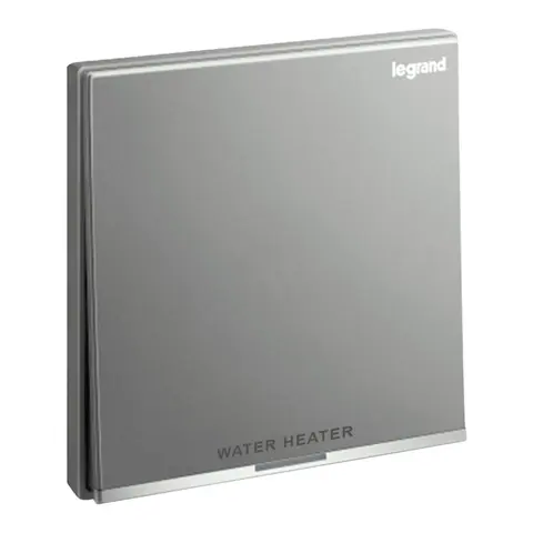 Legrand Galion — Double pole switches 20 A - 250 V± — 1 gang – 1-way – with earth, Dark Silver — 2 824 14-C3
