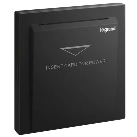 Legrand Galion — Keycard switches 230 V~ - 16 A, Matt Black — 2 824 15-C