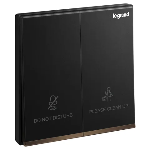 Legrand Galion — Hotel guest room indicators — DND/CUR control units for guest room, Matt Black — 2 824 16-C