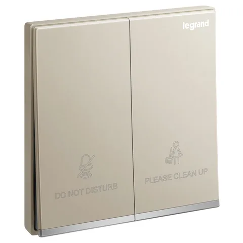 Legrand Galion — Hotel guest room indicators — DND/CUR control units for guest room, Champagne — 2 824 16-C2