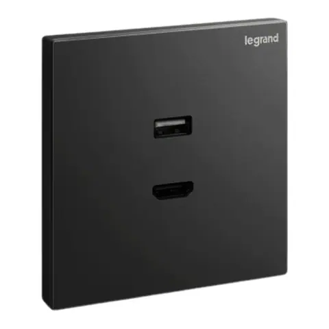 مقبس بيانات HDMI / USB ليجراند جاليون، أسود مطفي — 2 824 48-C