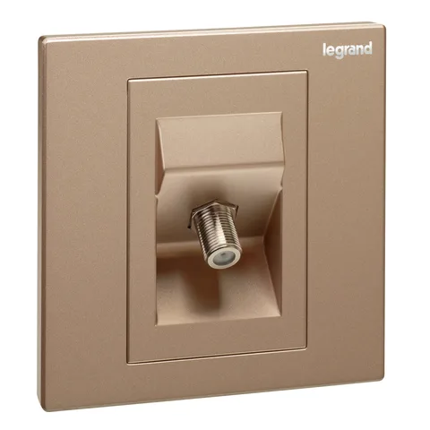 Legrand Galion — Television sockets — Single TV sockets «F», Rose Gold — 2 824 49-C1