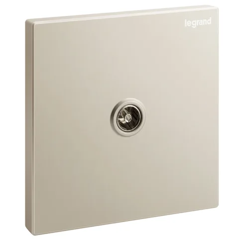 Legrand Galion TV socket, female 9.5 mm connector, Champagne — 2 824 57-C2