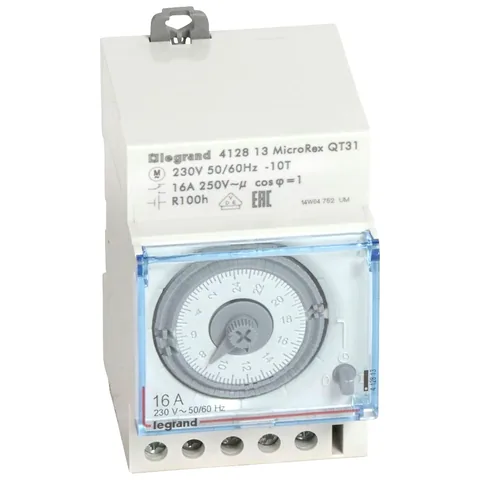 Legrand Time switch - daily prog - 100h working reserve — 4 128 13