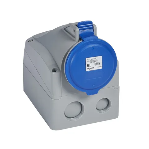 Legrand Industrial plugs and sockets — P17 Tempra Pro Surface-mounting socket, 32 A, 3P+N+E, 200–250 V AC, IP44 — 5 552 56