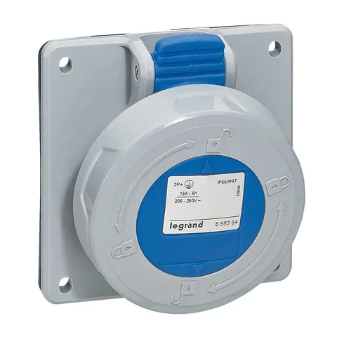 مقبس صناعي ليجراند، 2P+E، 16 أمبير، IP66/67 — 5 553 84