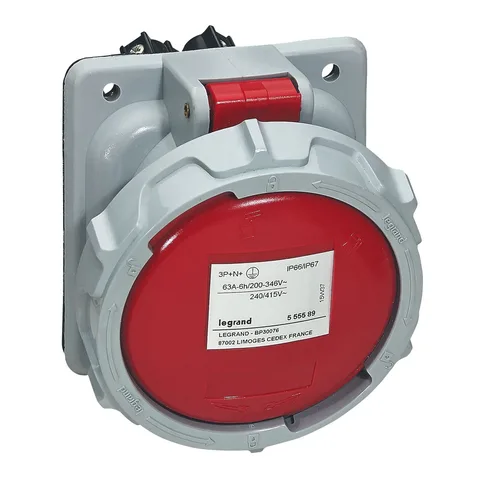 مقبس صناعي ليجراند، 3P+N+E، 63 أمبير، IP66/67 — 5 555 89