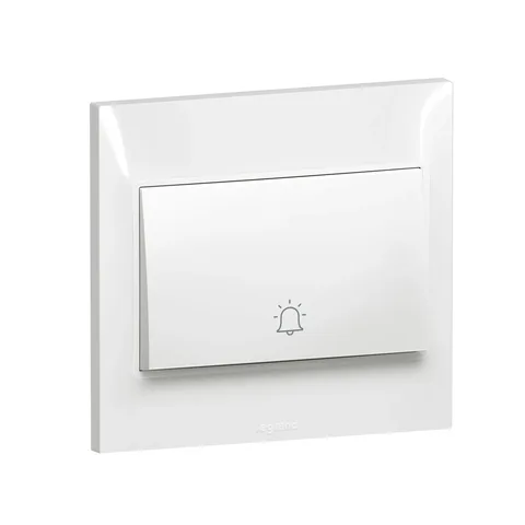 Legrand Belanko S — 1G 1Way Push button 6A 250V, White — 6 176 11