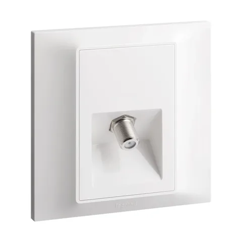Legrand Belanko S — Single TV socket, "F" type, White — 6 176 26