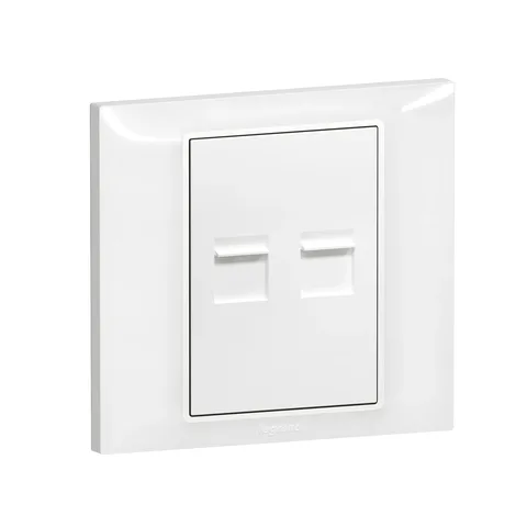 Legrand Belanko S — 1 gang - double Keystone adaptor, White — 6 176 34