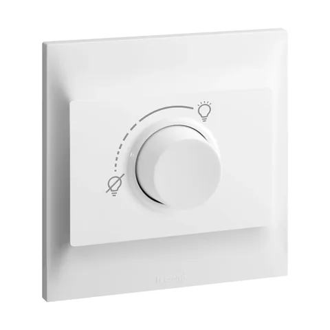 Legrand Belanko S — 300 W RLC+LED dimmer 50/60 Hz - 5 W to 300 W (127-240 V) for incandescent and halogen lamps, White — 6 176 35