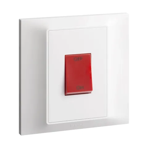 Legrand Belanko S — 1G Double pole switches 45A, White — 6 176 75