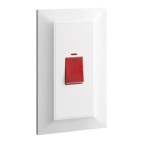 Legrand Belanko S — 2G Double pole switches 45A + NEON, White — 6 176 77