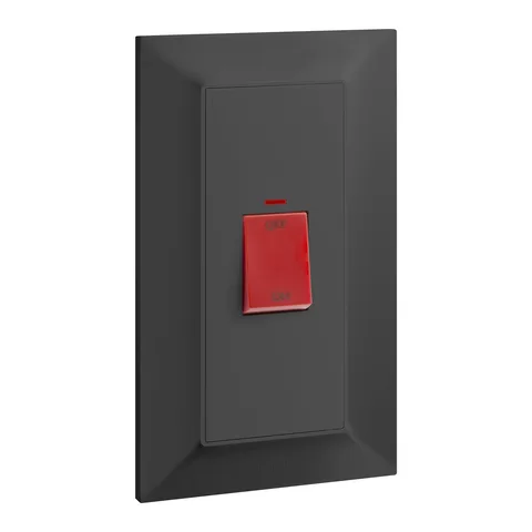 Legrand Belanko S — 2G Double pole switches 45A + NEON, Anthracite — 6 177 77