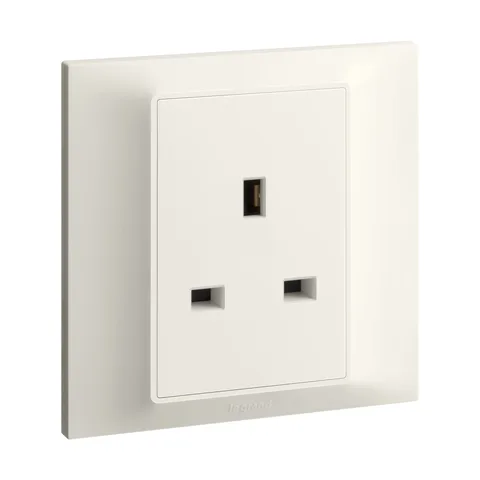 Legrand Belanko S — 1G Bs 13A Unswitched Socket, Ivory — 6 178 40