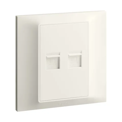 Legrand Belanko S — Double RJ 45 Cat.6 UTP, Ivory — 6 178 92