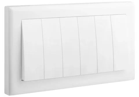 Legrand Eloé — Single pole switches 16 AX - 250 VA — 2x3-gang 1-way switch, White — 6 180 66