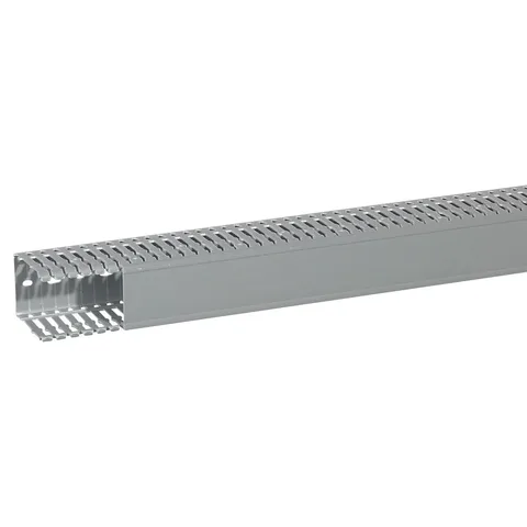 Legrand Transcab slotted panel wiring duct with cover, W 60 × H 80 mm, length 2 m — 6 361 13