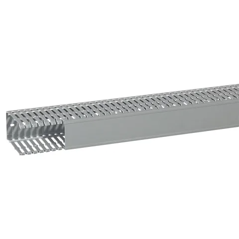 Legrand Transcab slotted panel wiring duct with cover, W 60 × H 100 mm, length 2 m — 6 361 14