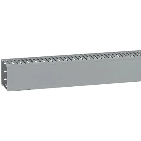 Legrand Transcab slotted panel wiring duct with cover, W 80 × H 80 mm, length 2 m — 6 361 17