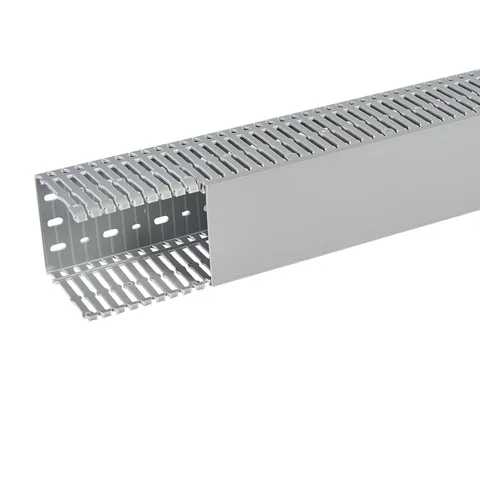 Legrand Transcab slotted panel wiring duct with cover, W 100 × H 100 mm, length 2 m — 6 361 22