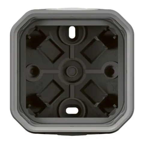 Legrand Plexo — 1 GANG BOX - 2 MEMBRANE GLANDS 1 ENTRY - GREY — 69651L