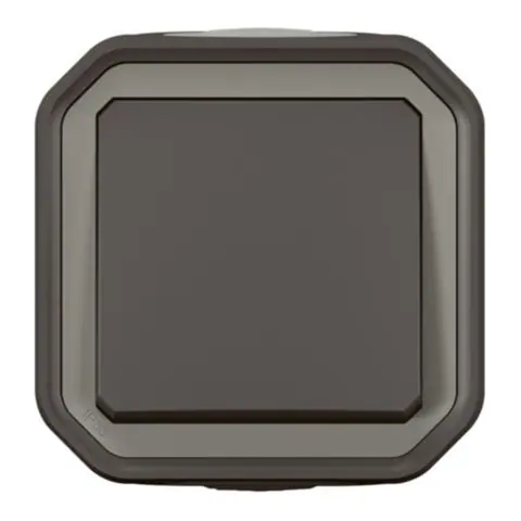 Legrand Plexo — 1 GANG 2-WAY SWITCH - ANTHRACITE SURFACE - IP55 — 69761L