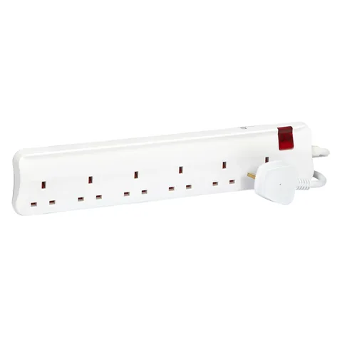 Legrand Multi-outlet Extension cord 6X2+E 1 Double pole switched 5 Meter — 6 985 36