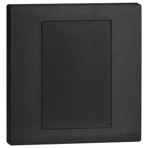 Legrand Obria — Blanking plates — 1-gang, Black — MEC15062BL