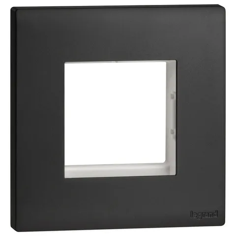 Legrand Obria — Arteor adaptors — 1-gang - 2 modules, Black — MEC17060BL