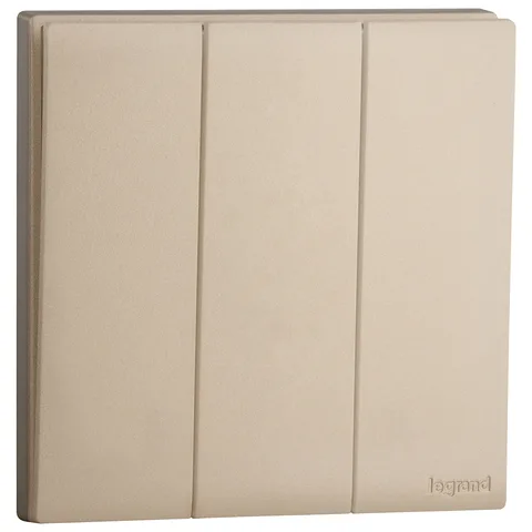 Legrand Obria — Single pole switches 16 AX - 250 V~ — 3-gang 2-way switch, Rose Gold — MEC22009RG