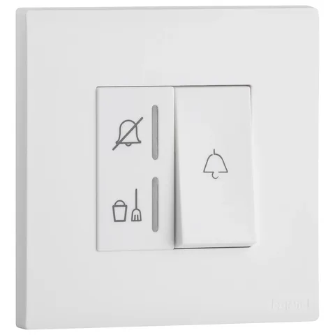 وحدة تحكم بإشارات الغرفة ليجراند أوبريا، وحدة واحدة، مع مؤشر LED، أبيض — MEC27072WH