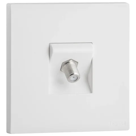 Legrand Obria — Single television sockets — TV sockets "F" type with screws - star attenuation < 1 dB, White — MEC41066WH
