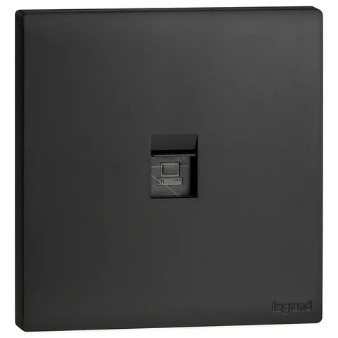 Legrand Obria — Data sockets — RJ 45 Cat. 6 UTP, Black — MEC43018BL