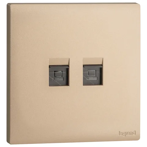 مقبس شبكة RJ45 ليجراند أوبريا، Cat6، ذهبي وردي — MEC43068RG