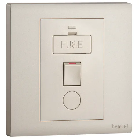 Legrand Obria — 13 A fused connection units — Switched, Champagne — MEC62056CH