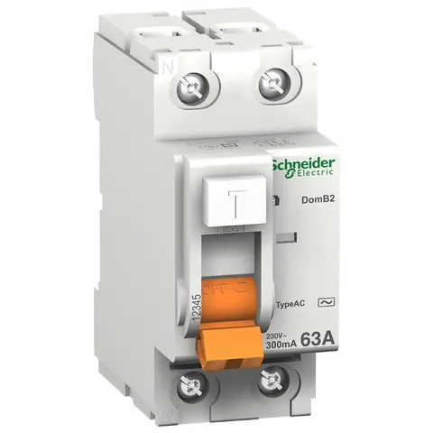 Schneider Electric Residual current circuit breaker, 2P, 25A, class AC 300mA — 16792