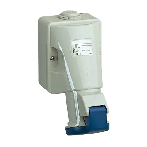 Schneider Electric Industrial socket, PratiKa, 32A, 3P+E, 200 to 250V AC, IP44 — 83117