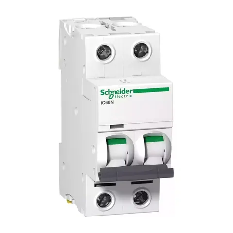 Schneider Electric Miniature circuit breaker (MCB), Acti9 iC60N, 2P, 25A, B curve — A9F43225