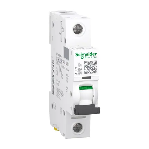 Schneider Electric Miniature circuit breaker (MCB), Acti9 iC60N Disbo, 1P, 25A, C curve, 6000A (IEC/EN 60898-1), 10kA (IEC/EN 60947-2) — A9F44125