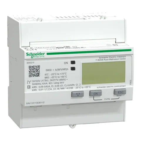 Schneider Electric Energy meter, iEM3215, CT, multi-tariff, MID — A9MEM3215