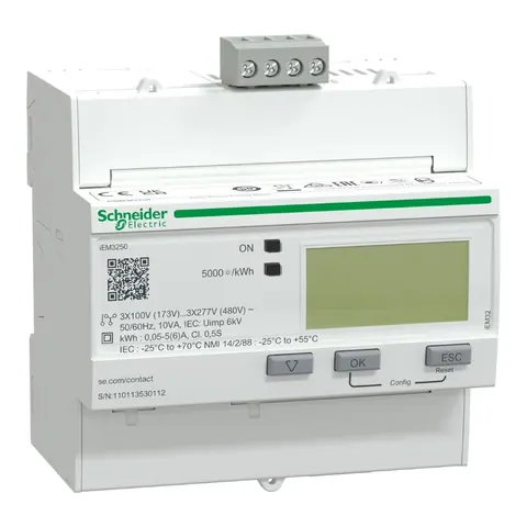 Schneider Electric Energy meter, iEM3250, CT, Modbus — A9MEM3250